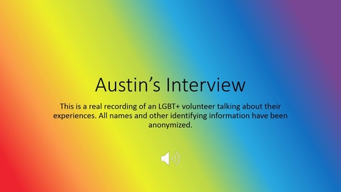 Thumbnail for entry LGBT Healthcare 101 - Austin's Story