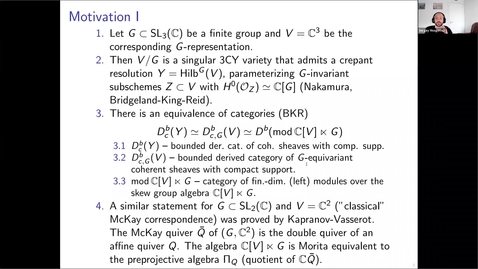 Thumbnail for entry LAGOON: Leicester Algebra and Geometry Open ONline: Sergey Mozgovoy