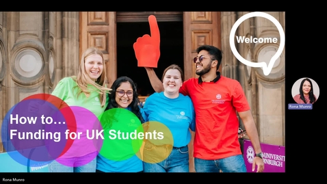 Thumbnail for entry How to... Funding for UK Students (UG)