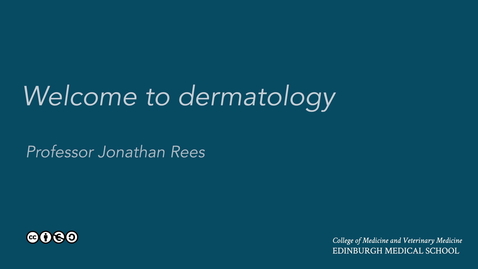 Thumbnail for entry Welcome to dermatology