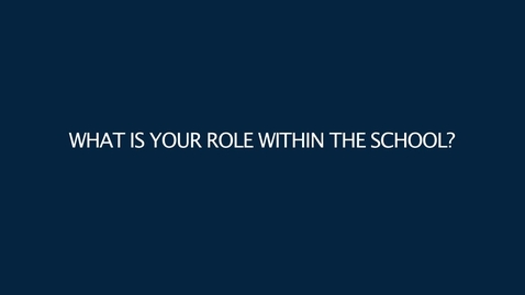 Thumbnail for Interview with a Principal Teacher at Dalkeith High School