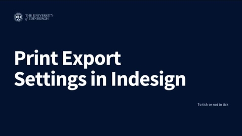 Thumbnail for entry Print Export Settings