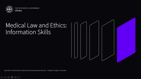 Thumbnail for Medical Law and Ethics - Information Skills