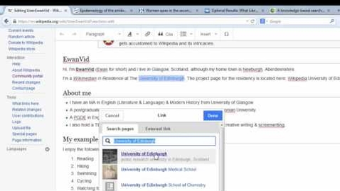 Thumbnail for entry Editing Wikipedia using Visual Editor: Part 1.4 Adding links