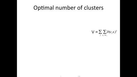 Thumbnail for entry Optimal number of clusters