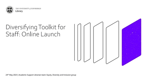 Thumbnail for Diversifying Toolkit for Staff Online launch event