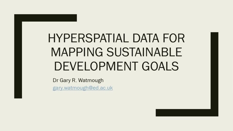 Thumbnail for entry Hyperspatial resolution satellite data for SDG mapping