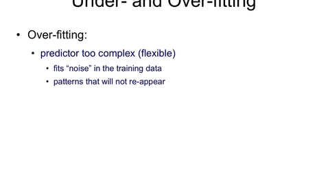 Thumbnail for entry Overfitting and Underfitting