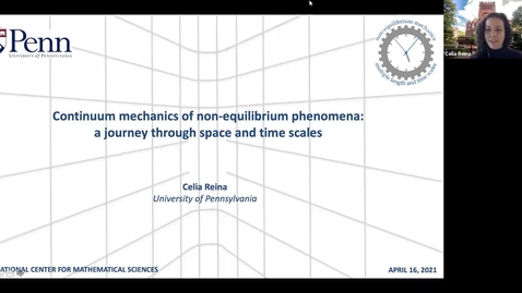 Thumbnail for Continuum mechanics of non-equilibrium phenomena: a journey through space and time scales - Celia Reina