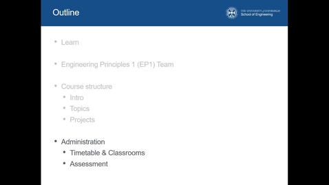 Thumbnail for entry EP1 - Welcome and Course Structure Part 2 - 2021-22