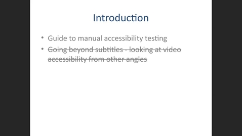 Thumbnail for entry Guide to manual accessibility testing
