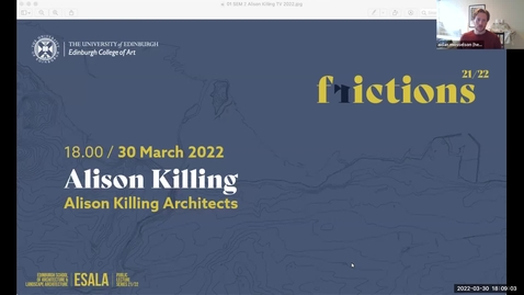 Thumbnail for ESALA Frictions Lecture: Alison Killing