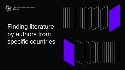 Thumbnail for Finding literature by authors from specific countries