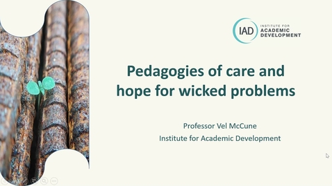 Thumbnail for Pedagogies of Care and Hope for Wicked Prolems