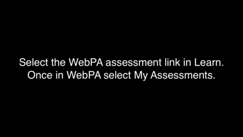 Thumbnail for entry Marking group work in WebPA