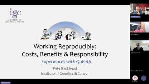 Thumbnail for Working Reproducibly Costs, Benefits and Responsibility
