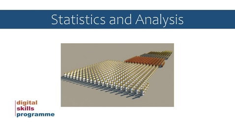Thumbnail for Developing Your Data Skills Programme 2025-2026 -  Workshop 2 webinar - Statistics &amp; Analysis