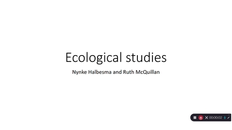 Thumbnail for Epi course 3.1 - Ecological studies