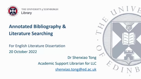 Thumbnail for Annotated bibliography and literature searching_2022