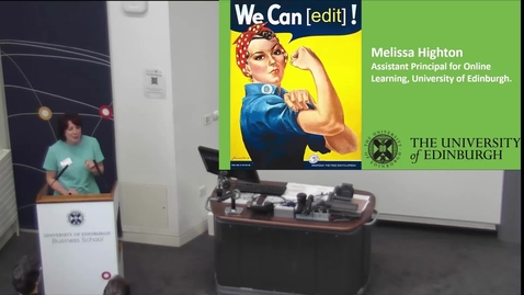 Thumbnail for Celtic Knot: Wikipedia Language Conference 2017 - Welcome from Melissa Highton, Assistant Principal for Online Learning