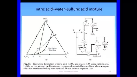 Thumbnail for Distillation Lecture 10 - Practical Systems which appear to cross distillation boundaries