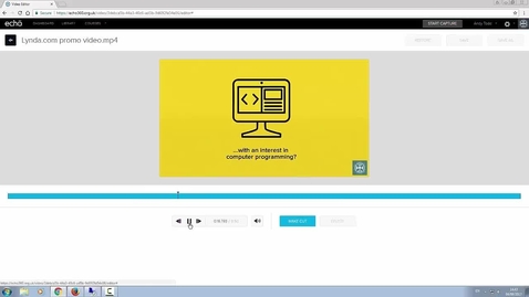 Thumbnail for An Instructor's guide to Media Hopper Replay: Editing your lecture recordings