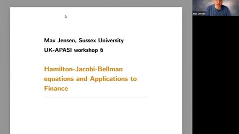 Thumbnail for entry UK-APASI in Mathematical Sciences - Max Jensen