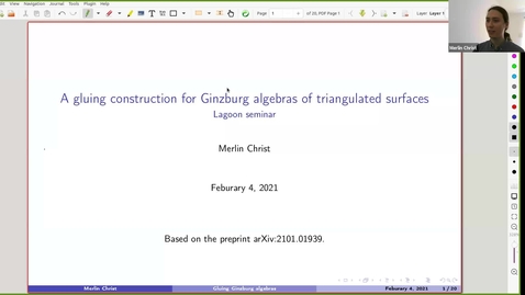 Thumbnail for LAGOON: Leicester Algebra and Geometry Open ONline: Merlin Christ (Hamburg, Germany)