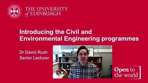 Thumbnail for Introducing the Civil and Environmental Engineering programmes
