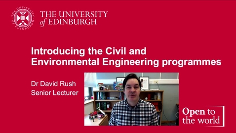 Thumbnail for entry Introducing the Civil and Environmental Engineering programmes