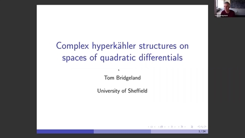 Thumbnail for Complex hyperkahler structures from isomonodromic families of opers - Tom Bridgeland
