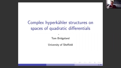 Thumbnail for entry Complex hyperkahler structures from isomonodromic families of opers - Tom Bridgeland