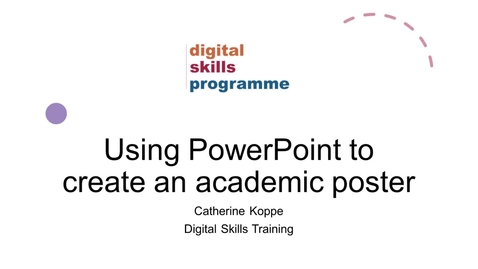 Thumbnail for Using PowerPoint to create an academic poster (2026)