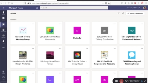 Thumbnail for entry Microsoft Teams for Workshop Groups 