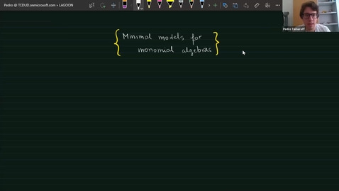 Thumbnail for LAGOON: Pedro Tamaroff (Leipzig, Germany): Minimal models for monomial algebras