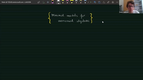 Thumbnail for entry LAGOON: Pedro Tamaroff (Leipzig, Germany): Minimal models for monomial algebras