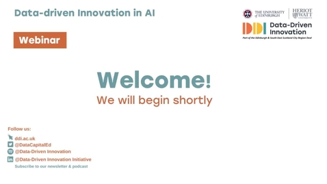 Thumbnail for entry #DDIdiscussions | Data-driven innovation in AI