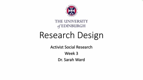 Thumbnail for Activist Social Research Week 3