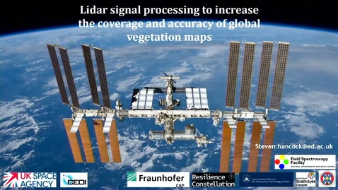 Thumbnail for entry Lidar signal processing to increase the coverage and accuracy of global vegetation maps