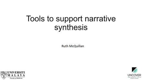 Thumbnail for entry SR course 8c - Tools for narrative synthesis