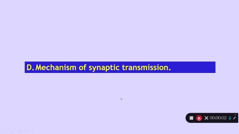 Thumbnail for Medical Sciences 1: How does the CNS work? Part 4 Dr Phil Larkman