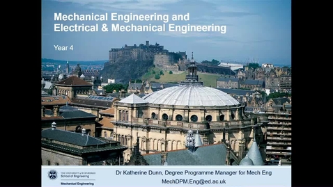 Thumbnail for entry Welcome Back Year 4 Mechanical Engineering