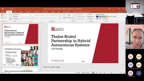 Thumbnail for entry T-B PHASE Project: Thales Bristol Partnership in Hybrid Autonomous Systems Engineering
