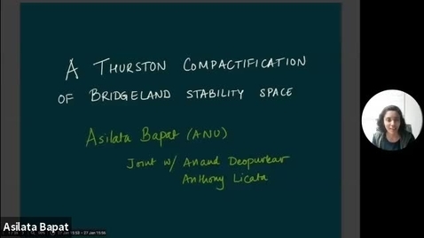 Thumbnail for entry January 27 2021 Asilata Bapat A Thurston compactification of Bridgeland stability space