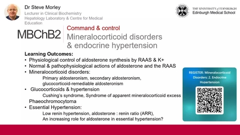Thumbnail for B6b. Mineralocorticoid disorders 2: Endocrine hypertension