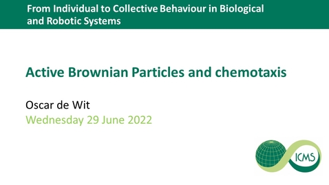 Thumbnail for entry Active Brownian Particles and chemotaxis - Oscar de Wit