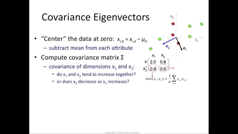 Thumbnail for entry Principal components = eigenvectors