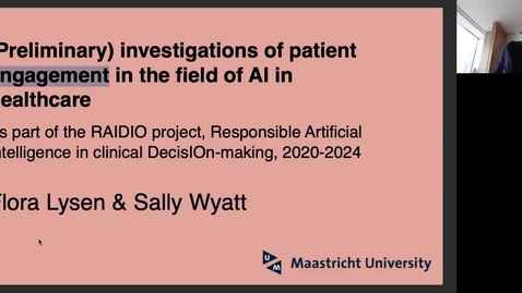 Thumbnail for entry Examining patient perspectives on artificial intelligence in health care Sally Wyatt and Flora Lysen