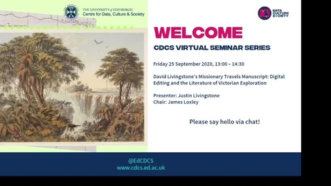 Thumbnail for The Digital Editing of David Livingstone’s Missionary Travels Manuscript