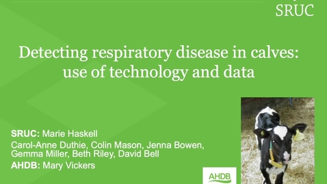 Thumbnail for entry Data to detect calf disease